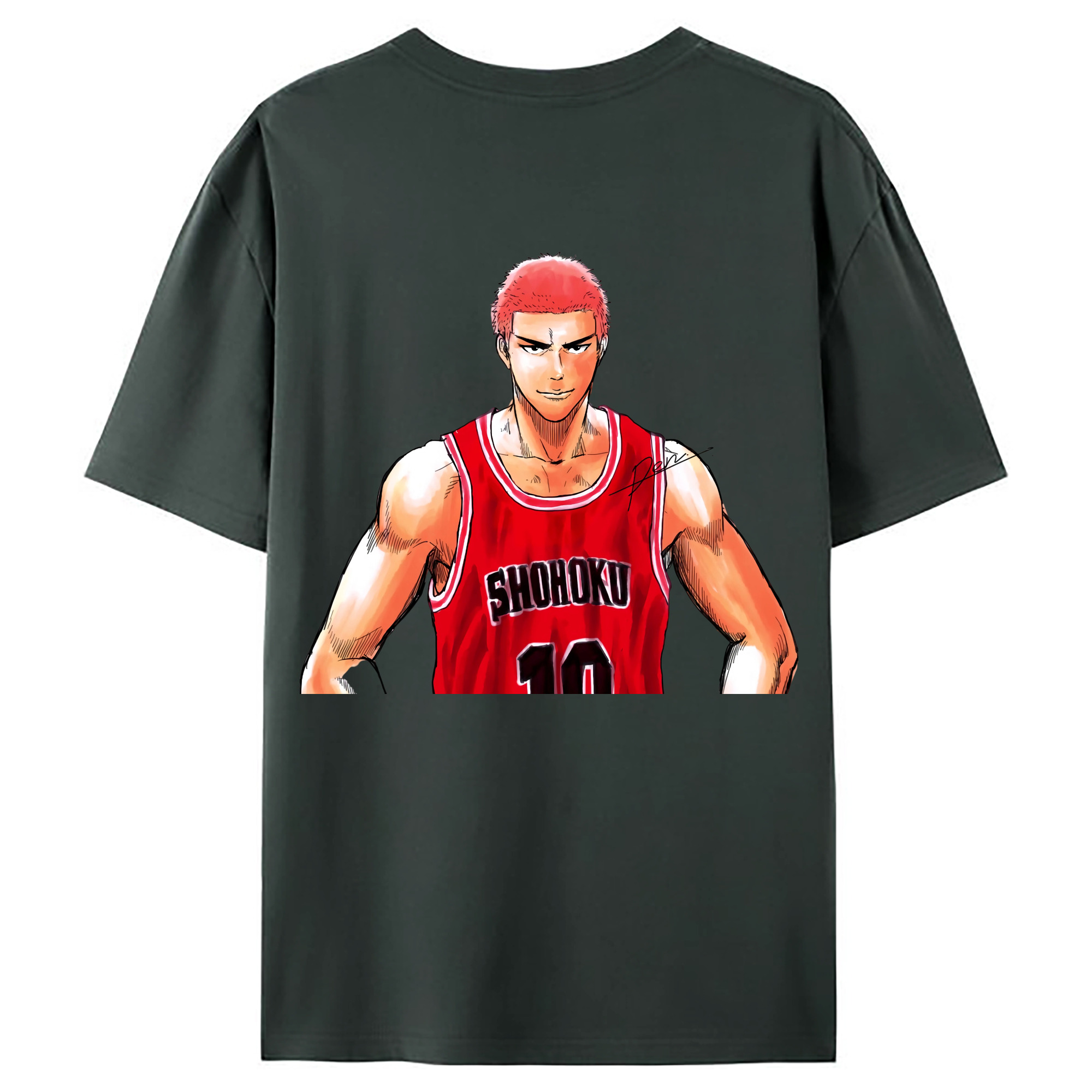 （画像用） SLAM DUNK／スラムダンク 綿100％ メンズ半袖Tシャツ（バックプリント） 通気性